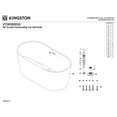 thumbnail image 6 of Kingston Brass VTDE593023 59-Inch Acrylic Oval Double Ended Freestanding Tub with Drain in Glossy White, 6 of 9