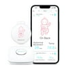 Sense-U Smart Baby Abdominal Movement Monitor - Tracks Baby's Abdominal Movement, Temperature, Rollover, Sleeping Position and Humidity on Smartphone and Base Station - Anytime, Anywhere, Pink
