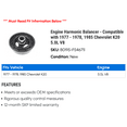 thumbnail image 2 of Engine Harmonic Balancer - Compatible with 1977 - 1978, 1985 Chevy K20 5.0L V8, 2 of 2