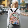 thumbnail image 7 of FORMRS Mini Backpack Purse for Women Travel Daypack Casual Shoulder Bag, Abstract Painting, 7 of 7