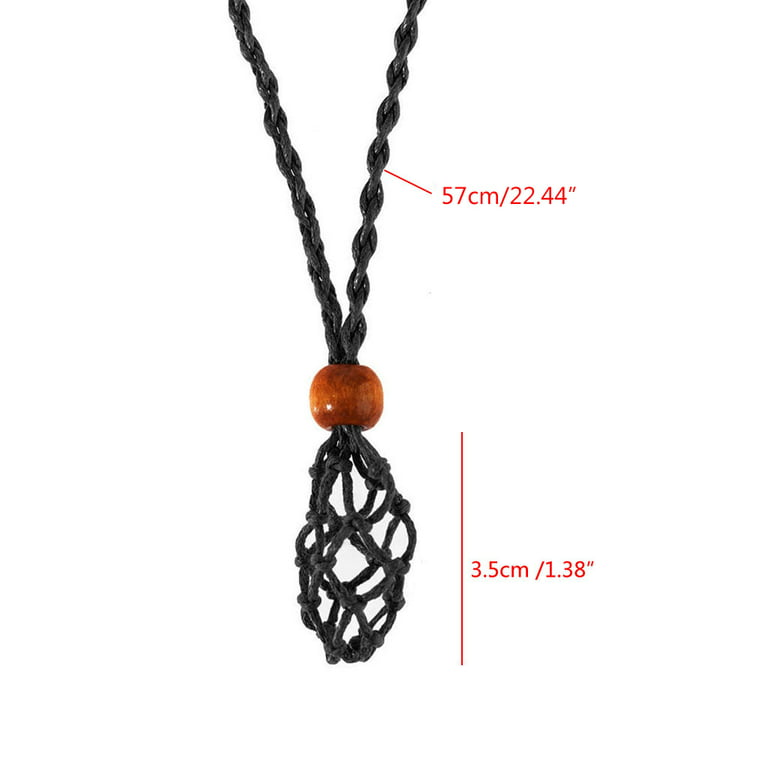 3pcs Crystal Stone Holder Necklace Pendant Holder Necklace Cord Adjustable