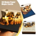 thumbnail image 2 of 3D Castle Memo Pad, 2025 Desk Calendar Memo Pad Castle Weekly B6D2 D6M3 D3G X2C2, 2 of 8