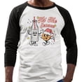 thumbnail image 2 of Holiday Tis the Season Three-Quarter Raglan Sleeve Baseball Shirt Unisex Medium White/Black, 2 of 5