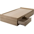 thumbnail image 3 of South Shore Fynn Twin Mates Bed with Storage Drawers, Rustic Oak, 3 of 9