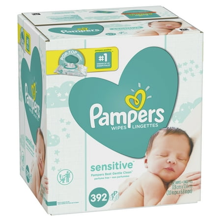 Pampers Baby Wipes, Sensitive, 7X Pop-Top Packs, 392 Count