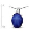 thumbnail image 4 of Star K� Oval 8x6 Created Star Sapphire Journey Pendant Necklace, 4 of 9