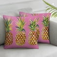 thumbnail image 3 of PIKWEEK Pillow Covers Summer Colorful Fresh Pineapple Tropical Fruit Cotton  Throw Pillow Case Cushion Cover Outdoor Home Couch Decorative Set of 2 Multiple specifications, 3 of 7