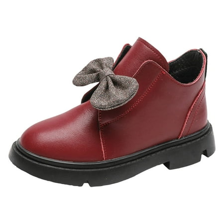 

Children Shoes Thick Soled Comfortable Plus Warm Short Boots Fashionable Outdoor Leather Boots Snow Boots for Girl Boots for Little Girls Boots for Junior Girls Girl Boots Size 3 Boot for Girls