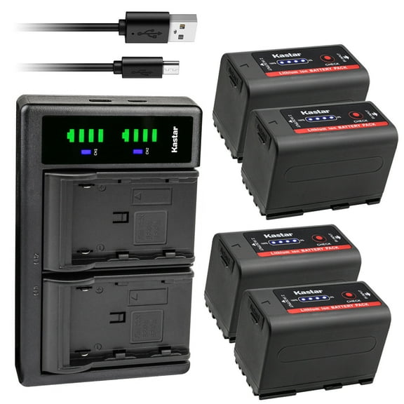 Kastar 4-Pack BP-950G Pro Battery and LTD2 USB Charger Compatible with Canon UC-V10Hi, UC-V20, UC-V30, UC-V100, UC-V200, UC-V300, UC-X1 UC-X1Hi, UC-X2 UC-X2Hi, UC-X30 UC-X30Hi, UC-X40 UC-X40Hi Camera