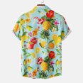 thumbnail image 4 of safuny Men's Loose Comfy Shirts with Pocket Holiday Dinosaur Print Tees Fashion Summer Short Sleeve Shirts Lapel Pullover Hawaiian Beach Button Clothing Watermelon Red L, 4 of 9