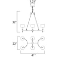 thumbnail image 3 of Maxim Lighting - Six Light Chandelier - Fairmont-Six Light Chandelier in Rustic, 3 of 3
