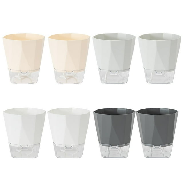 8Pcs Of Self-Watering Planters with Water Storage Box And Water Absorption Rope Small Size