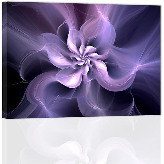 JANS.NO1 Purple Flower Prints Wall Art Bauhinia Canvas Painting Floral Pictures Wall Decor for Living Room Bathroom Bedroom Decor