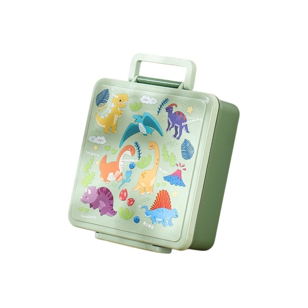 Cuenca de Sopa con Manija Compartimentos Divididos Caja de Picnic Portátil de Viaje Caja de Ensalada de Frutas Cubertería Caja de Almuerzo de Silicona