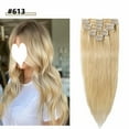 thumbnail image 2 of MY-LADY Clip in 100% Remy Human Hair Extensions 8Pcs Full Head Weft Highligh Hairpiece Balayage Blonde Long Straight, 2 of 10
