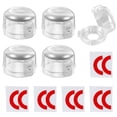 thumbnail image 1 of 5 Pcs Gas Stove Knob Covers with Strong Adhesive Heat Resistant Gas Knob Protection Cover Large  Stove Knob Safety Covers Transparent Gas Knob Protection Cover, 1 of 5