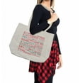 thumbnail image 2 of Love Shopping Bag, Emotional Messages in Various World Languages Love Has No Walls Culture Art Theme, Eco-Friendly Reusable Bag for Groceries Beach and More, 15.5" X 14.5", Cream, by Ambesonne, 2 of 2