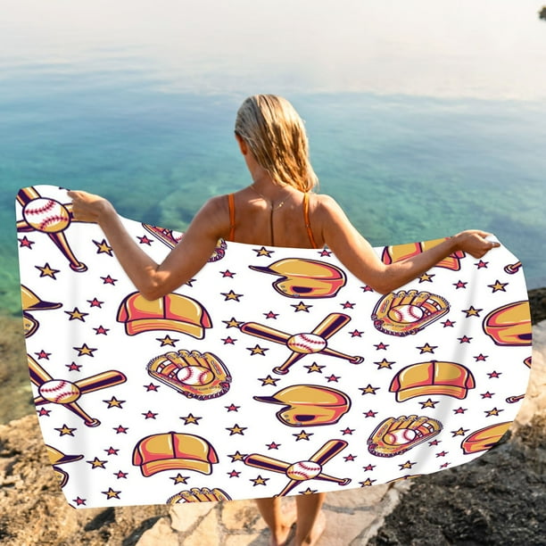 matoen Microfiber Beach Towel Super Lightweight Colorful Bath Towel Sandproof Beach Blanket Multi Purpose Towel For Travel Swimming Pool 30x60 Inch