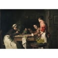 thumbnail image 2 of Joseph Bail 24x18 Black Ornate Framed Double Matted Museum Art Print Titled: Card Players (1897), 2 of 5