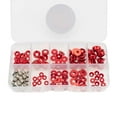 thumbnail image 3 of Kit de arandela 125 piezas perfecl Cabeza redonda avellanada de aleación de aluminio ROJO, 3 of 7