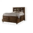 thumbnail image 4 of Tiva Wood King Size Bed 6 Drawers Book Case Frame Distressed Oak Brown, 4 of 5