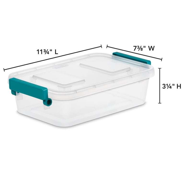 clear　2個セット Sterilite 2.7 Quart Clear Modular Latch Box, 2 Piece - Walmart.com