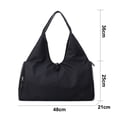 thumbnail image 2 of Shoe position wet and dry separation sports yoga bag large capacity training fitness bag-black, 2 of 5
