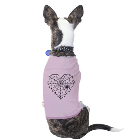 365 Printing Heart Spider Web Pink Pets Shirt Halloween Costumes For Small Pets