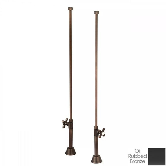 Mason Hill Collection Clawfoot Tub Straight Tub Supply Lines with Shut Off Valves