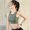 Green, variant on Women Breathable Mesh Sports Bras Shockproof Padded Athletic Running Bra Solid Seamless Fitness Yoga Sport Tops Vest