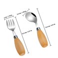 thumbnail image 2 of ELAYARD 1 Set Curved Fork and Spoon Childrens Forks to Eat Ergonomic Grip for Kids Dinnerware, 2 of 8