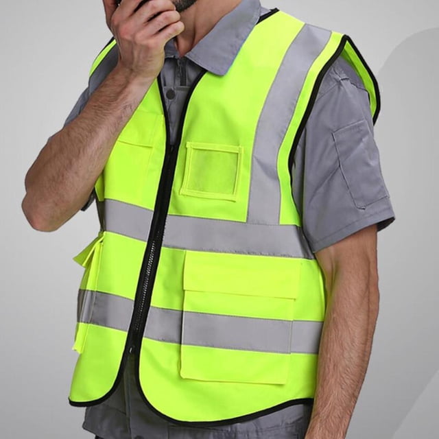 Chaleco reflectante de seguridad perfecl brillante con tiras reflectantes Amarillo Fluorescente XXL