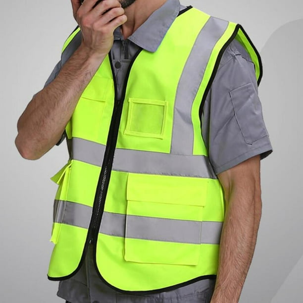 Chaleco reflectante de seguridad perfecl brillante con tiras reflectantes Amarillo Fluorescente XXL