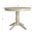 thumbnail image 4 of Lexington 42" Round Wood Pedestal Base Dining Table, White, 4 of 7