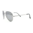 thumbnail image 3 of Polarized Classic Iconic Tear Drop Shape Air Force Officer Sunglasses Silver - Silver Mirror, 3 of 4