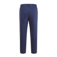 thumbnail image 4 of Birdeem Mens Pants Solid Color Drawstring Breathable Cotton Linen Loose Casual Pants, 4 of 12