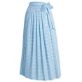 thumbnail image 4 of Gtoiithly Women's Oktoberfest Classic Solid Color Half Apron With Ties for Party Dress Bavarian Style 2-Sky Blue M, 4 of 4