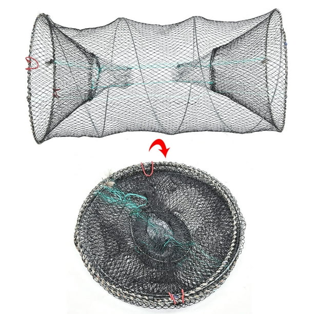 Foldable Bait Cast Mesh Trap Net, Collapsible Fishing Traps