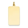 thumbnail image 1 of Beautiful 14k Plain .013 Gauge Rectangular Engravable Disc Charm, 1 of 2