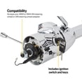 thumbnail image 4 of Universal GM Tilt Steering Column 32", Chrome Finish, 5-Position Tilt, Integrated Turn Signal & Hazard Switch, Fits '69-'94 GM Steering Wheels, Includes Chrome Levers, Ignition & Key, 4 of 14