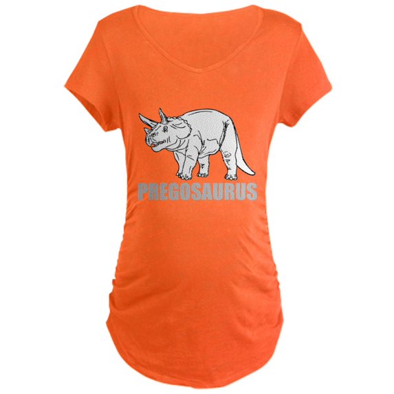 CafePress - PREGOSAURUS Maternity T Shirt - Maternity Dark T-Shirt
