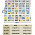 thumbnail image 3 of Yibo Colorful Print Blanket Flannel Soft and Comfortable Anti-static Bed Sofa Blanket, 3 of 5