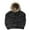 B, variant on Womens Winter Knitted Beanie Hat With Faux Pom Warm Knit Skull Cap Beanie For Women