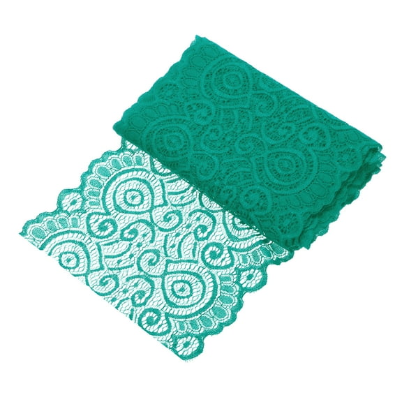 Uxcell 7.1 Inch Wide 5 Yard Lace Ribbon Floral Pattern Dark Green Lace Trim Ribbon for Sewing Making