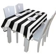 thumbnail image 5 of EREHome Nappes à Rayures Noir et Blanc Décoration de Table 60x104 Pouces, 5 of 5