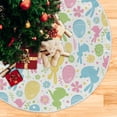 thumbnail image 5 of FMSHPON Easter Eggs BunniesFlowers Xmas Christmas Tree Skirt Stand Mat for Holiday Party Decoration Indoor Outdoor 48 inches, 5 of 6