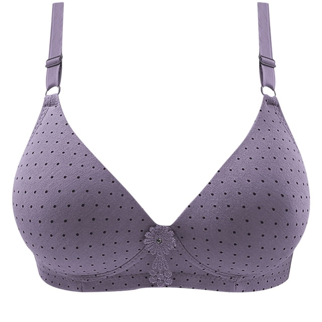3PCWomans Embroidered Glossy Comfortable Breathable Bra Underwear No Rims