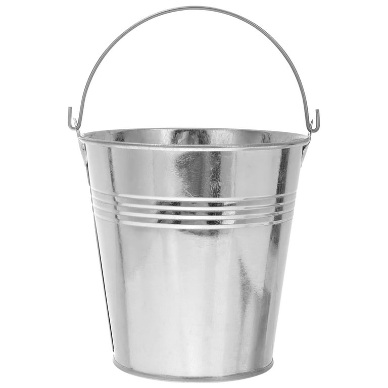 stainless steel ice-cube bucket with handles