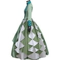 thumbnail image 5 of Mina Harker Green Victorian Bustle Gown - Elegant Ladies' Formal Dress, 5 of 9