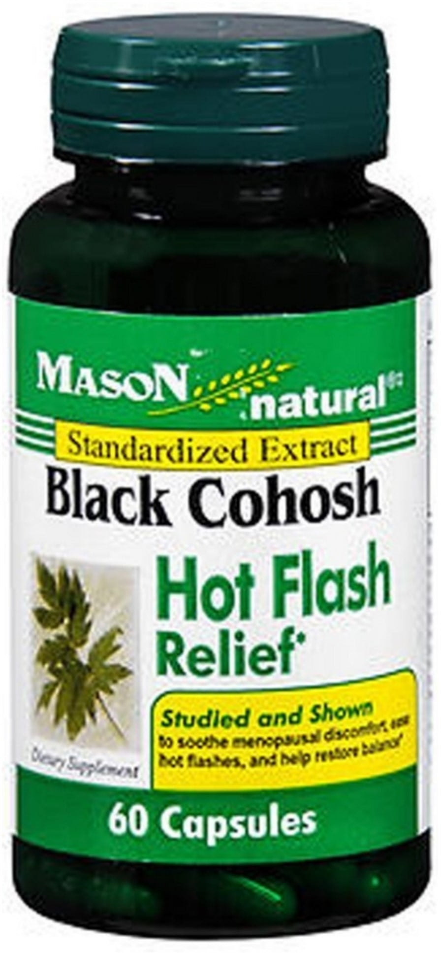 Mason Black Black Cohosh Hot Flash Relief Capsules 60 ea (Pack of 3